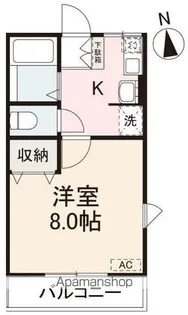 グレイスヒルズ壱番館・弐番館【壱-204号室】の間取り