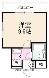 コーポリバーサイド【2階】の間取り