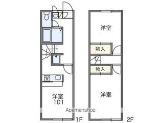 レオパレスMYやまが【107号室】の間取り