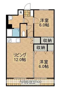 BELLOPALAZZOⅡ【202号室】の間取り