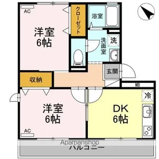 コウジィーコート前川【2階】の間取り