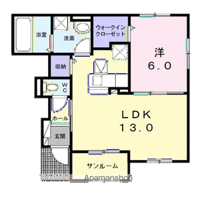 フラン ブリーズ【104号室】の間取り