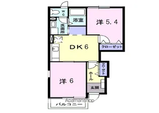 メロディハイム横入川D【1階】の間取り