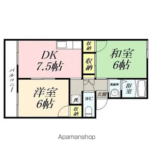 グランドール藤岡【206号室】の間取り