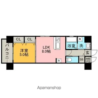 エンクレスト博多駅南Ⅱ【2階】の間取り