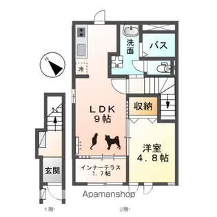 ウエストウイングⅢ【201号室】の間取り