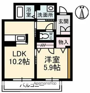 ボヌール【1階】の間取り