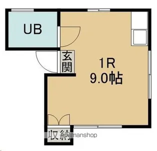 コーポ一高南B【2階】の間取り