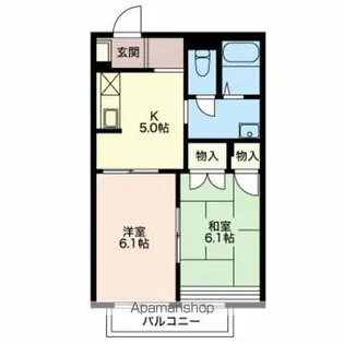 フレグランス馬見塚B【102号室】の間取り