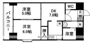 上杉八番館【801号室】の間取り