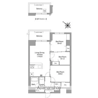 コンフォリア・リヴ豊洲キャナル【12階】の間取り