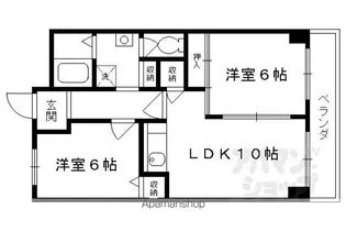 第2洛西ハイツ【406号室】の間取り