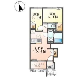 ウェルス レエルラ【1階】の間取り
