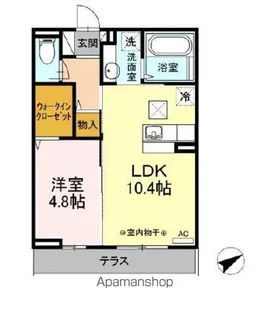 フォレストコート【102号室】の間取り