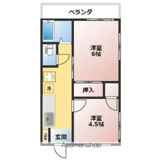 第一岸マンション【4階】の間取り