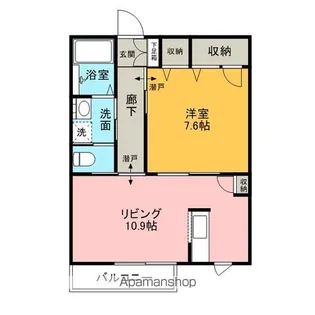 アニマーレ新荘【2階】の間取り