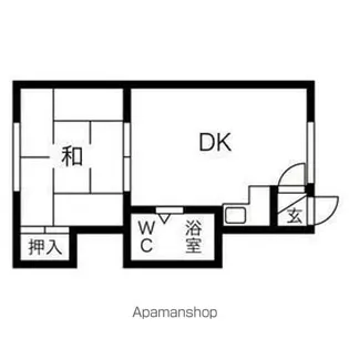 さくら中の島【102号室】の間取り