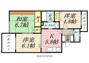 アーニス【3階】の間取り