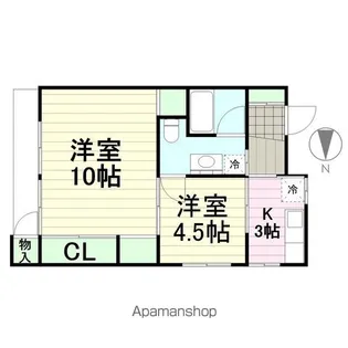 シティハイツ一本杉【101号室】の間取り