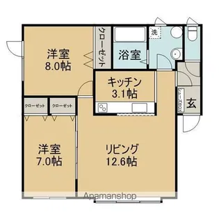 ノースヒル【101号室】の間取り