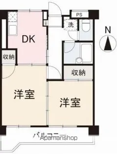 栗林ハイツ【6階】の間取り