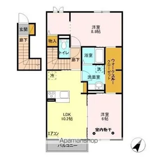 サンライズガーデン【2階】の間取り