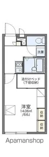 レオパレスラ ルーチェⅡ【2階】の間取り