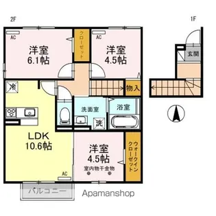 VIVERE(ヴィヴェーレ)【2階】の間取り