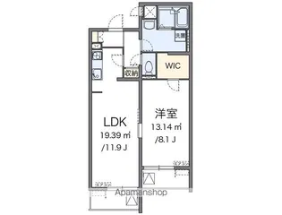 クレイノKOEMONふじ【3階】の間取り