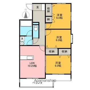 カーサ・ヴェルデ【1階】の間取り