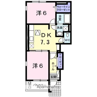 フリックシェノン Ⅱ【1階】の間取り
