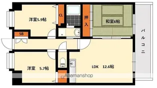 レインボー板付【2階】の間取り