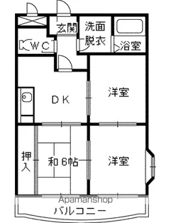 サニーヒル朱雀【4階】の間取り