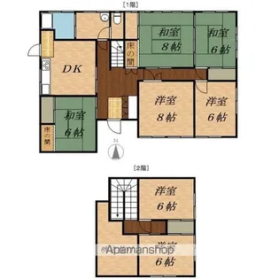 長野県上伊那郡箕輪町大字中箕輪【一戸建】の間取り