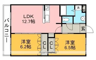 グレイスC.KⅠ【3階】の間取り