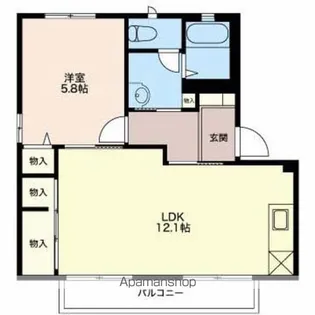 パラレルハウス【C102号室】の間取り