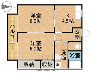 メゾン西伝寺A【202号室】の間取り