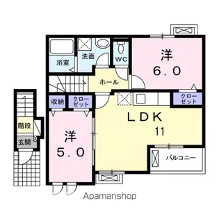 フリーデ E【2階】の間取り