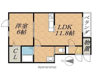 北海道足寄郡足寄町南六条4丁目【アパート】の間取り