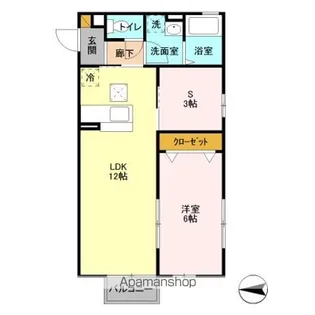 アサミエレガンス【1階】の間取り
