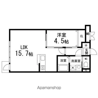 ARRIVARE仙台東【102号室】の間取り