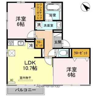 ケイ・シュウホウ A棟【103号室】の間取り