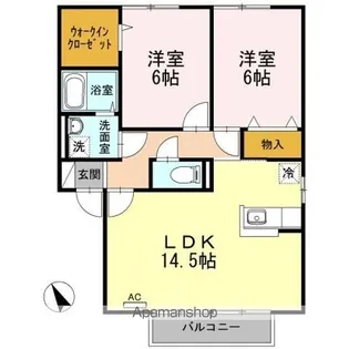 サンモール川口B棟【2階】の間取り