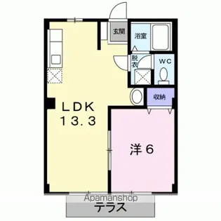 クレスト太刀浦A【1階】の間取り