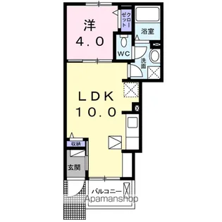 パーク アクシスB【1階】の間取り
