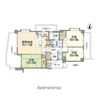 アーデル北習志野テラス【3階】の間取り