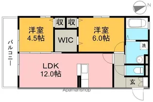 ハーズリッチ北高見【3階】の間取り