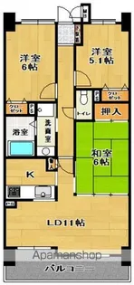 ネオハイツ西ノ内403号【4階】の間取り
