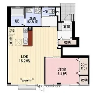 CASA KOA【102号室】の間取り