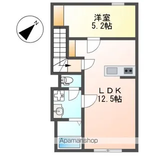 ベルメゾン矢取Ⅱ【201号室】の間取り